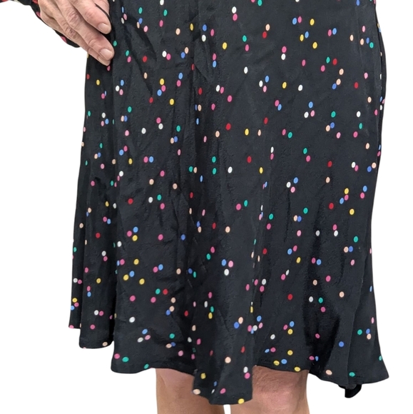 Rixo x Target Black Multicolor Rainbow Polka Dot Smocked Mini Party Dress Size 6 - Picture 5 of 11